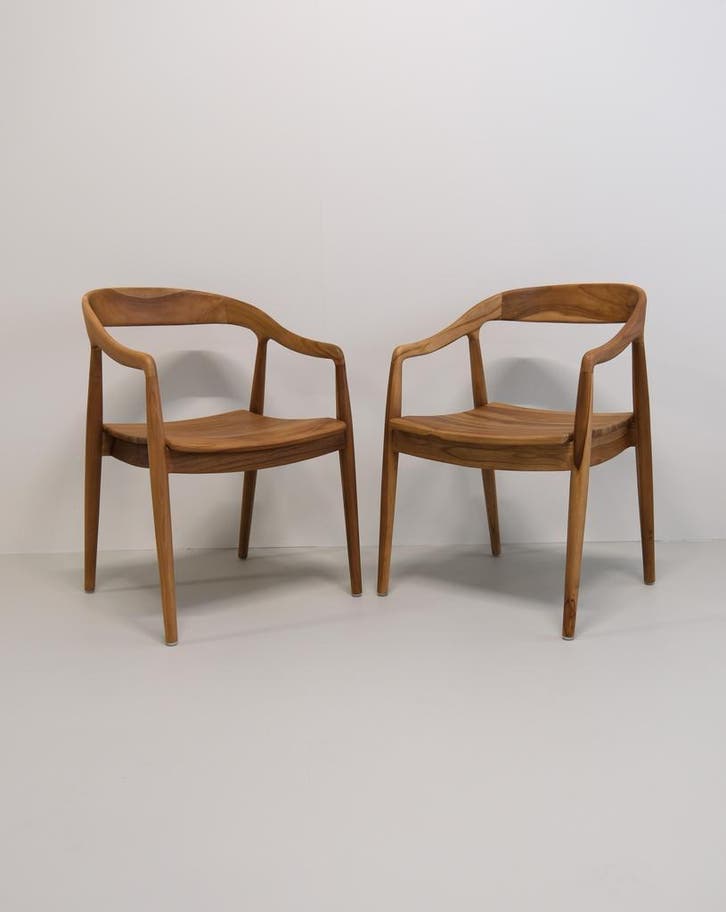 Arava eetkamerstoel – massief teak, Huis en Inrichting, Stoelen, Eén, Bruin, Nieuw, Hout, Ophalen of Verzenden