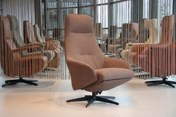 Design relaxfauteuil stof Gealux Arc 2010 met 2 motoren+accu, Huis en Inrichting, Fauteuils, Ophalen of Verzenden, Nieuw, Stof