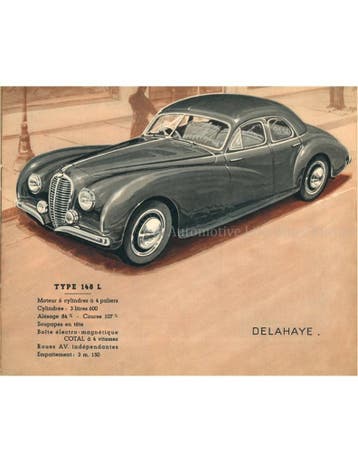 1948 DELAHAYE PROGRAMMA BROCHURE FRANS, Nieuw, Author