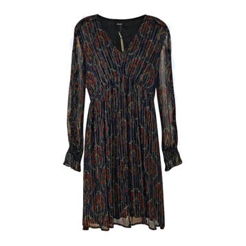 Alix the Label • korte jurk met ruches • L, Kleding | Dames, Alix the Label, Verzenden, Zwart, Maat 42/44 (L)