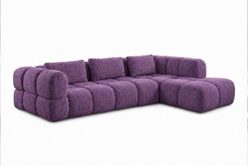 Loungebank Pijnacker - u-banken - Paars, Nieuw, 150 cm of meer, Stof, 300 cm of meer