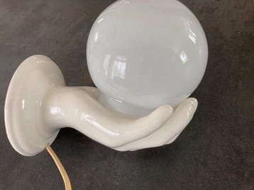 Wandlamp - Keramiek - Bol in hand - wandlamp