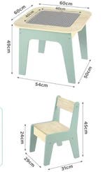 Kinder Speeltafel met 2 Stoelen en Opbergruimte 4-in-1, Verzenden, Nieuw