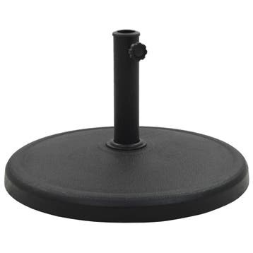 vidaXL Parasolvoet rond 19 kg polyresin zwart, Verzenden, Nieuw, Minder dan 1 meter, Parasolvoet