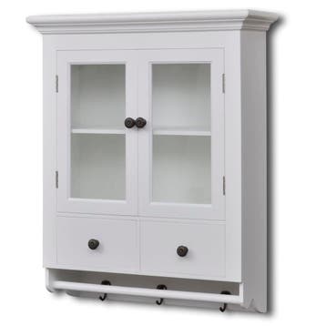 vidaXL Keukenbovenkast met glazen deur hout wit, Verzenden, Nieuw, Wit