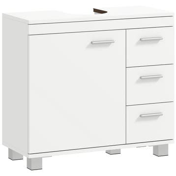 Onderkast Voor Wastafel, 2 Planken, 3 Laden, MDF-structuur,, Verzenden, Nieuw