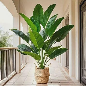 Grote Kunstplant Tropische Banaan Palm met 18 Bladeren - Rea, Huis en Inrichting, Verzenden