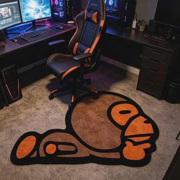 Creatief Aap Vorm Tapijt - Uniek Cartoon Design voor Gaming, Dieren en Toebehoren