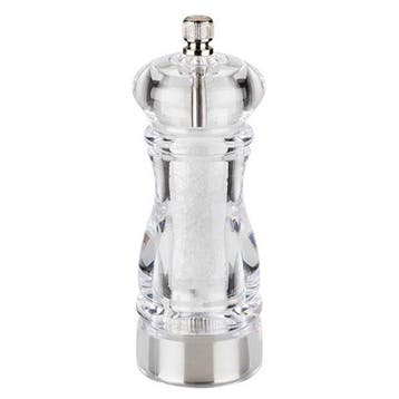 GGM Gastro | (6 stuks) Zoutmolen - CLEARGRIND - RVS en acryl, Verzenden, Nieuw in verpakking, RVS Meubilair