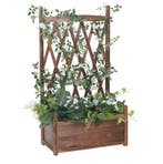 Houten verhoogd tuinbed met latwerk voor groenten buiten/bin, Verzenden, Nieuw