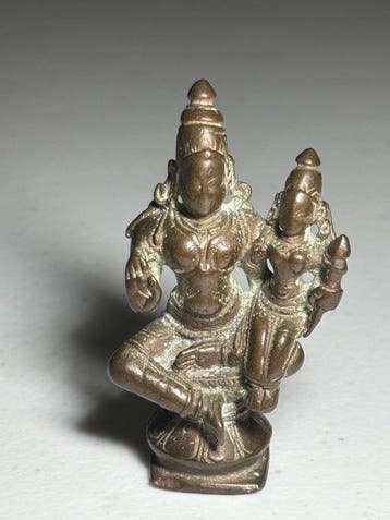 sculptuur, 18th–19th Century South Indian Bronze Group of, Antiek en Kunst