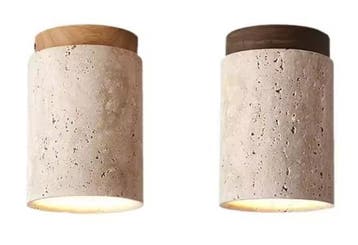 Travertin LED Plafondlamp – Modern Rond Ontwerp voor Woonkam, Verzenden, Nieuw