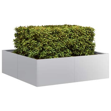 vidaXL Plantenbak 100x100x30 cm gegalvaniseerd staal, Verzenden, Nieuw, Metaal