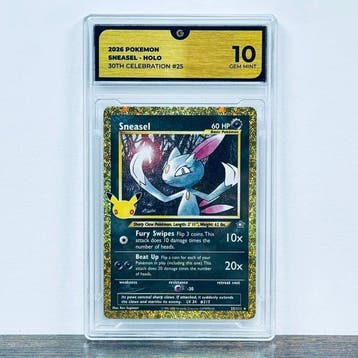 Pokémon Graded card - Sneasel Holo 25 - 30th Anniversary –, Nieuw