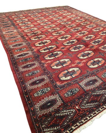 Groot Perzisch tapijt Bokhara 325x245 wollen vloerkleed, Ophalen of Verzenden, 200 cm of meer, Rood, Rechthoekig