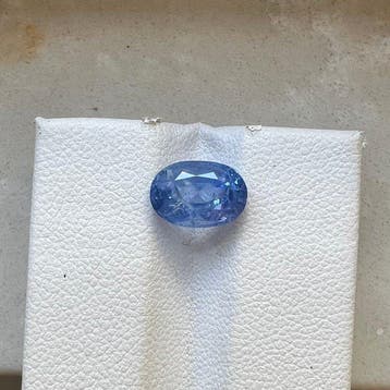 1 pcs Blauw Saffier - 3.03 ct - International Gemological, Nieuw