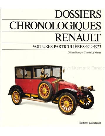 DOSSIERS CHRONOLOGIQUES RENAULT, VOITURES PARTICULIÈRES,, Nieuw, Renault, Author