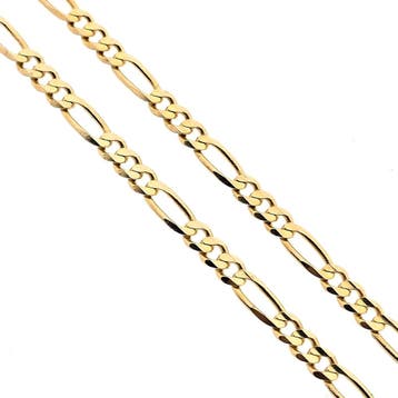 Gouden Figaro schakelketting, Ophalen of Verzenden, Gebruikt, Goud, Goud
