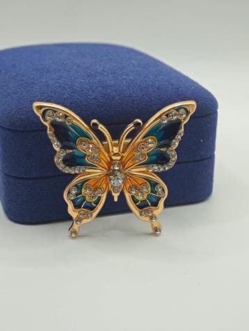Zonder minimumprijs - Broche Verguld, Zilver, Sterling