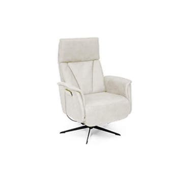 Relaxfauteuil Elst - relaxfauteuils - Wit, Nieuw, Wit, Stof