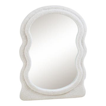 Wandspiegel Brummen rechthoekig 80x60 cm wit [en.casa], Verzenden, Nieuw