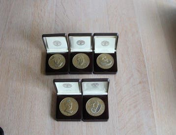 Nederland. Penning, 5 Bronzen Penningen Serie Art Medals