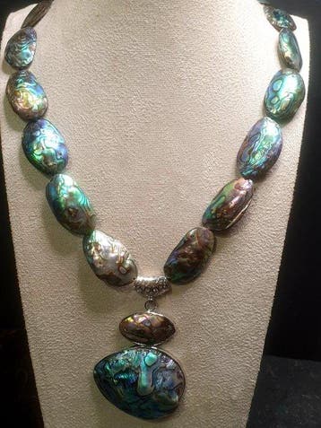 Paua-abalonenschelp - Halsketting - 50 cm lang