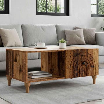 vidaXL Salontafel Oud hout 90 x 50 x 40 cm Bewerkt hout, Huis en Inrichting, Tafels | Salontafels, Verzenden, Nieuw, Overige houtsoorten