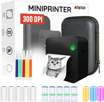 Mini Printer voor Mobiel 300 DPI Fotoprinter voor Smartphone, Ophalen of Verzenden, Nieuw, AgoDeo