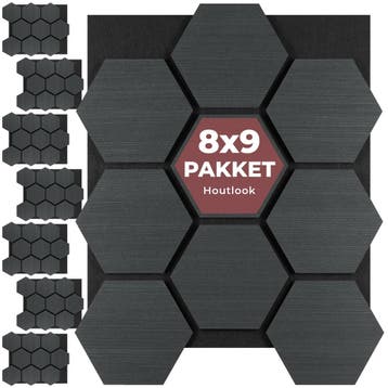 Akoestische panelen Sonic Shield houtlook - zwarte eik, Verzenden, Nieuw