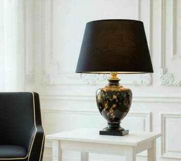 Lancel Paris - Lamp - luxe - Geglazuurd keramiek, messing en