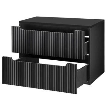 Wastafelonderkast Newport 60x80x40 cm zwart [en.casa], Verzenden, Nieuw