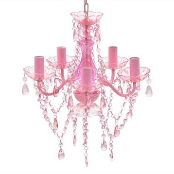 Kroonluchter Roze - 38cm | Retourdeal 40% Korting, Ophalen of Verzenden, Zo goed als nieuw, Overige materialen