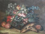 Italiaanse school (XVIII) - Bodegon de flores y peces, Antiek en Kunst