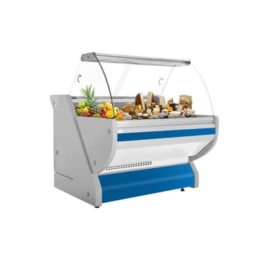 GGM Gastro | Koelvitrine - 990x1150mm - gebogen ruit - |, Verzenden