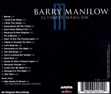 cd - barry manilow - ULTIMATE MANILOW (nieuw), Verzenden, Zo goed als nieuw
