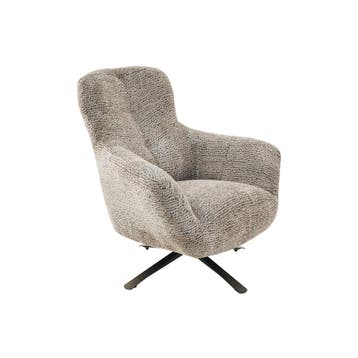 Draaibare Fauteuil Nena Bruin | Starfurn, Ophalen of Verzenden, Nieuw