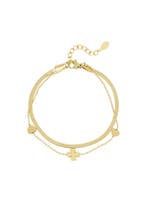 armband clover heart - Goudkleur, Verzenden, Nieuw