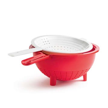 Tupperware Dubbel Vergiet Rood, Ophalen of Verzenden, Nieuw