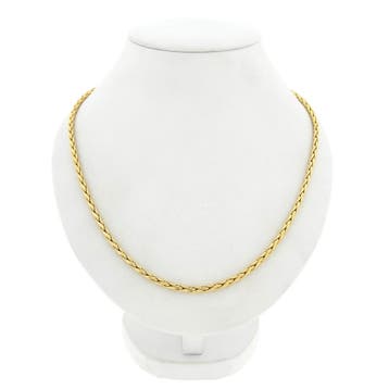Gouden vossenstaart schakelketting, Ophalen of Verzenden, Gebruikt, Goud, Goud