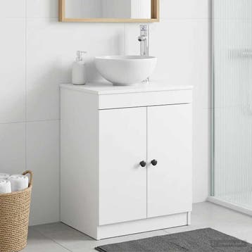 vidaXL Badkamerkast Wit 54 x 41 x 70 cm Bewerkt hout, Verzenden, Nieuw