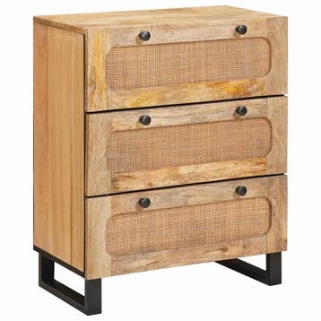 vidaXL Dressoir 60 x 33 x 75 cm Massief Mango Hout Bruin, Verzenden, Nieuw