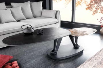 Design salontafel MOVEMENT Zwarte ronde draaibare Pandora, Ophalen of Verzenden, Nieuw