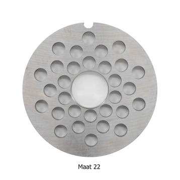 HCB Plaat gehaktmolen - maat 22 - 8 mm - RVS, Verzenden, Nieuw in verpakking, Bakkerij en Slagerij