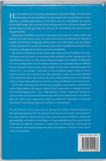 Kunst en kunde van kennismanagement 9789055941988, Boeken, Verzenden, Zo goed als nieuw, J. Dijkstra