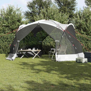 vidaXL Muskietentent Grijs 434 x 434 x 230 cm Polyester en, Verzenden, Nieuw, Tot en met 2