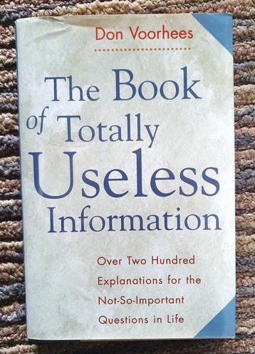 The Book of Totally Useless Information 9781567312669, Verzenden, Gelezen, Don Voorhees
