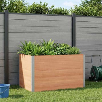 vidaXL Verhoogde plantenbak Bruin 150 x 100 x 91 cm WPC en, Verzenden, Nieuw, 100 cm of meer, 60 cm of meer