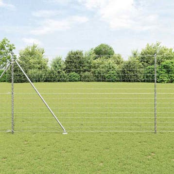 vidaXL Euro-hek met grondpennen 10 x 1,6 m Gegalvaniseerd, Tuin en Terras, Verzenden, Nieuw, IJzer