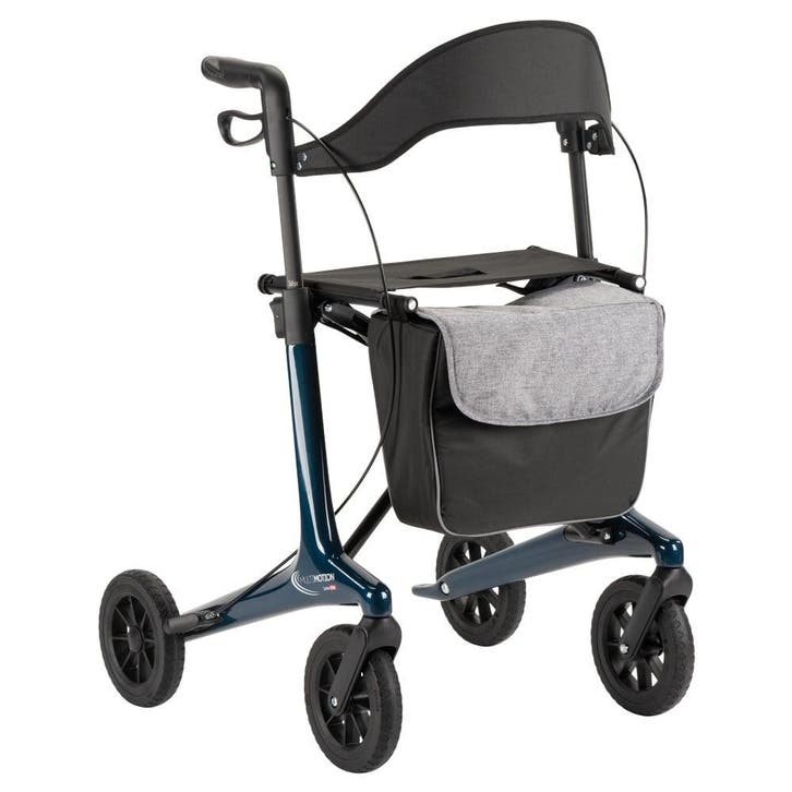 MultiMotion Carbon rollator met softwielen - Maat L - Blauw, Diversen, Rollators, Ophalen of Verzenden